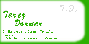 terez dorner business card